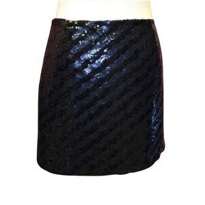 Sequin Black Skirt By ALLEN B EUC